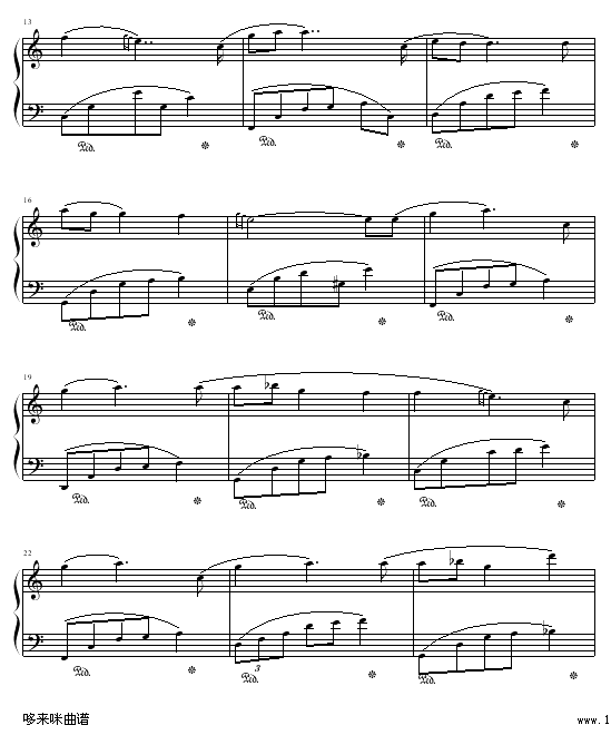 第二号夜曲-班得瑞钢琴曲谱（图2）