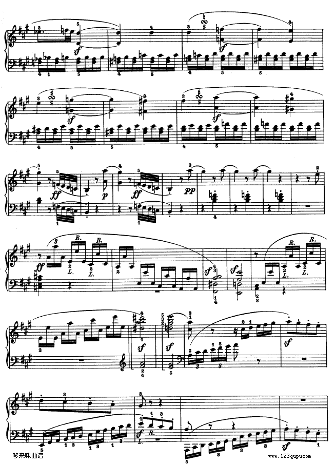 A大调第二钢琴奏鸣曲-贝多芬钢琴曲谱（图8）
