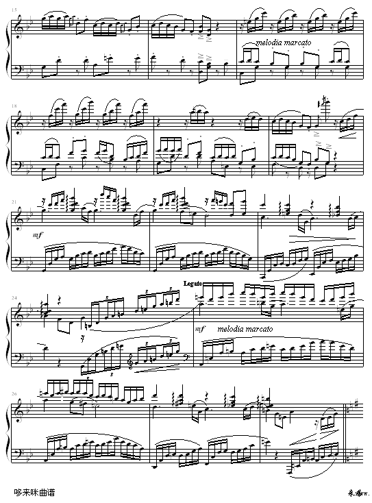 茶香-中国名曲钢琴曲谱（图2）