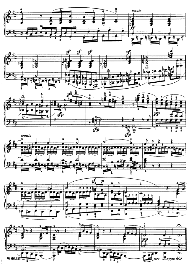 A大调第二钢琴奏鸣曲-贝多芬钢琴曲谱（图12）