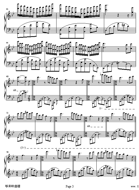 Les Fleurs Sauvages -野花-克莱德曼钢琴曲谱（图3）