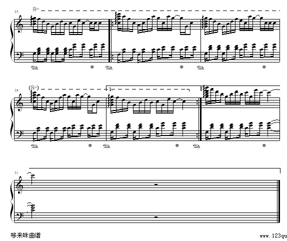 跳舞音乐盒-克莱德曼钢琴曲谱（图3）