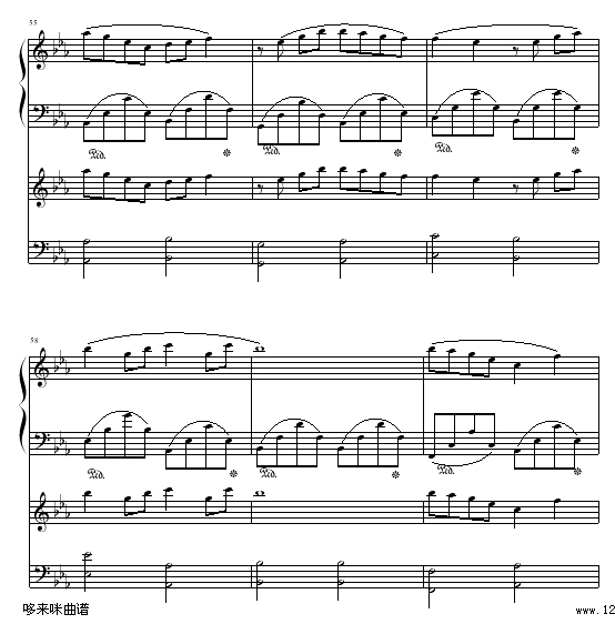 一段恋情-班得瑞钢琴曲谱（图10）