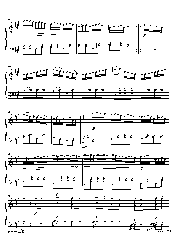 土耳其进行曲-公孙剑-莫扎特钢琴曲谱（图3）