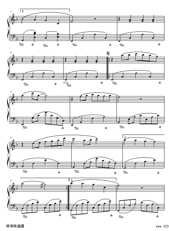 日薄西山情依依-克莱德曼钢琴曲谱（图2）