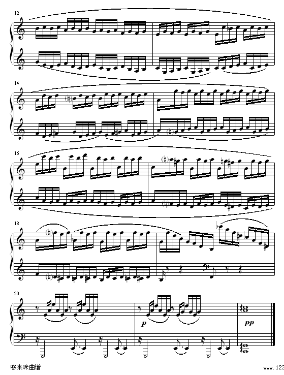 60首钢琴练习曲NO.1-克拉莫钢琴曲谱（图2）