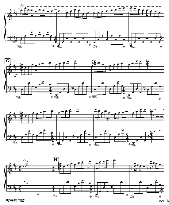 瓦妮莎的微笑-克莱德曼钢琴曲谱（图4）