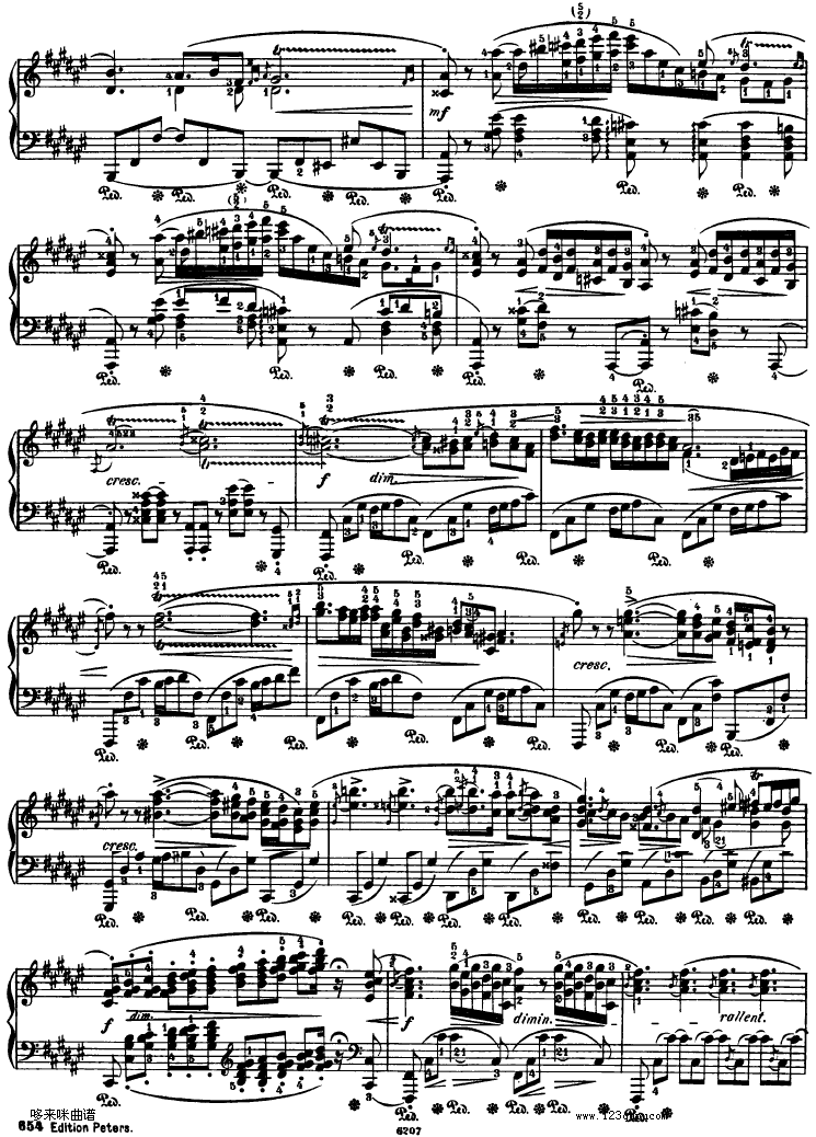 船歌 Barcarolle Op 60-肖邦钢琴曲谱（图2）