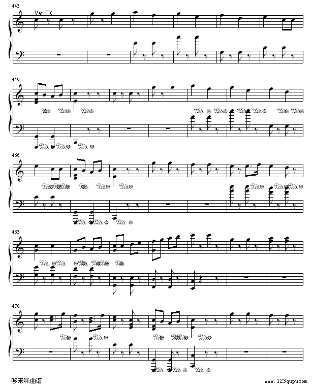 小星星变奏曲-莫扎特钢琴曲谱（图13）