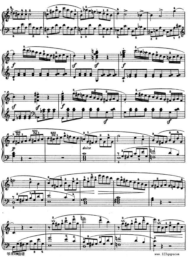 第三钢琴奏鸣曲 -Op.2 No.3-贝多芬钢琴曲谱（图7）