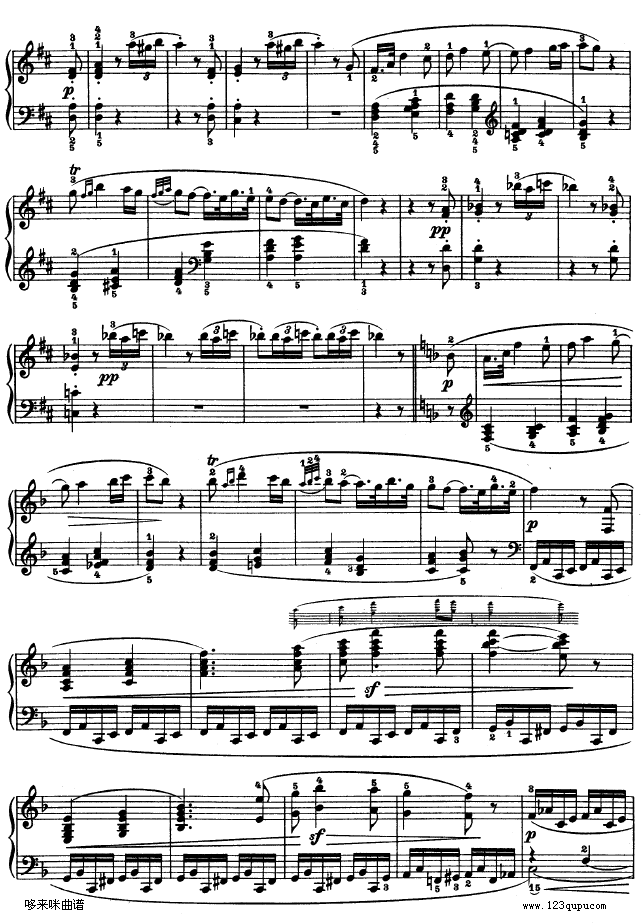 F大调第六钢琴奏鸣曲 - Op.10—2-贝多芬钢琴曲谱（图5）