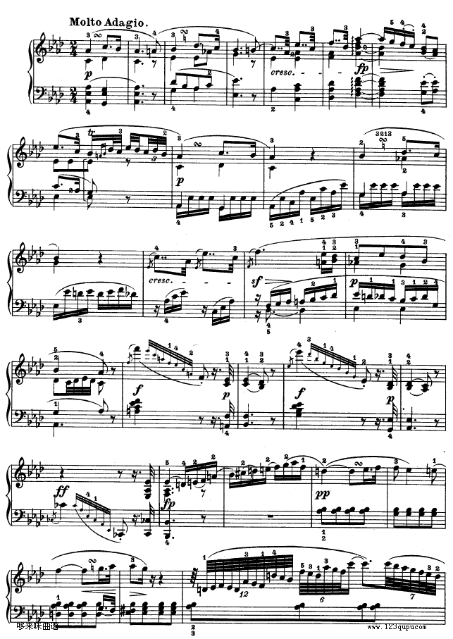 C小调第五钢琴奏鸣曲 - Op. 10—1-贝多芬钢琴曲谱（图7）