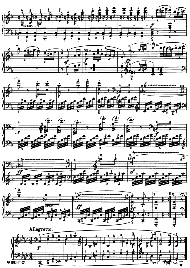 F大调第六钢琴奏鸣曲 - Op.10—2-贝多芬钢琴曲谱（图7）
