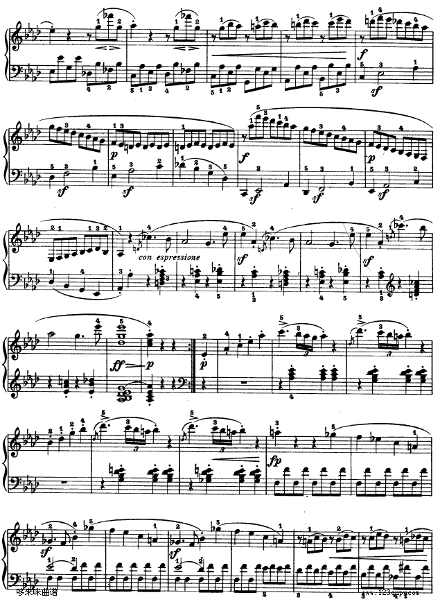 f小调第一钢琴奏鸣曲-贝多芬钢琴曲谱（图2）