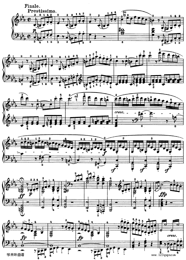 C小调第五钢琴奏鸣曲 - Op. 10—1-贝多芬钢琴曲谱（图11）