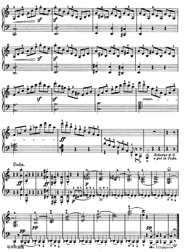 第三钢琴奏鸣曲 -Op.2 No.3-贝多芬钢琴曲谱（图17）