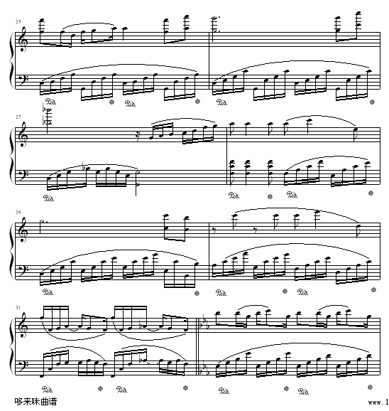 歌唱-克莱德曼钢琴曲谱（图4）
