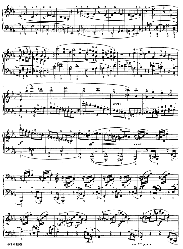 C小调第八琴奏鸣曲（悲怆）Op—13-贝多芬钢琴曲谱（图15）