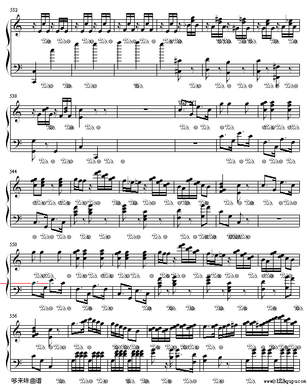 小星星变奏曲-莫扎特钢琴曲谱（图16）