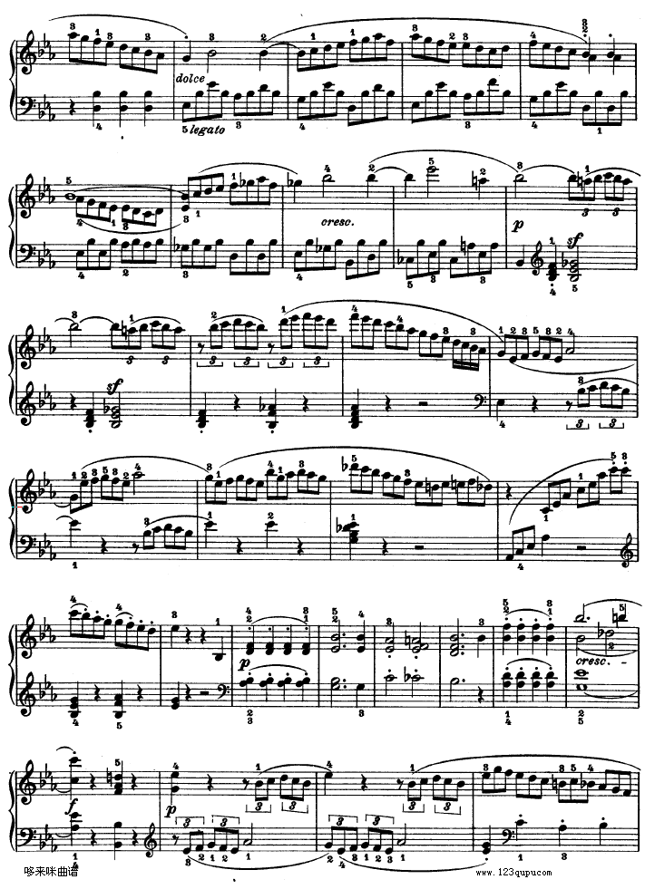C小调第八琴奏鸣曲（悲怆）Op—13-贝多芬钢琴曲谱（图13）