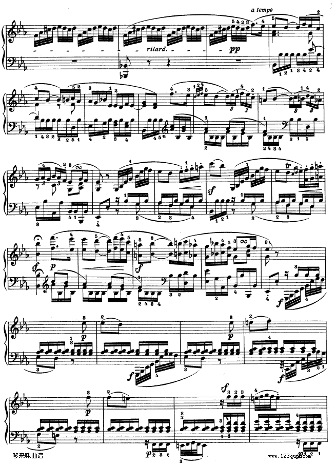 降E大调第四钢琴奏鸣曲-Op.7-贝多芬钢琴曲谱（图22）
