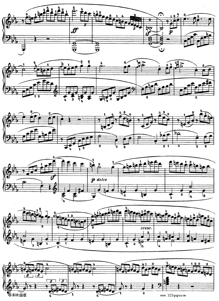 C小调第八琴奏鸣曲（悲怆）Op—13-贝多芬钢琴曲谱（图16）
