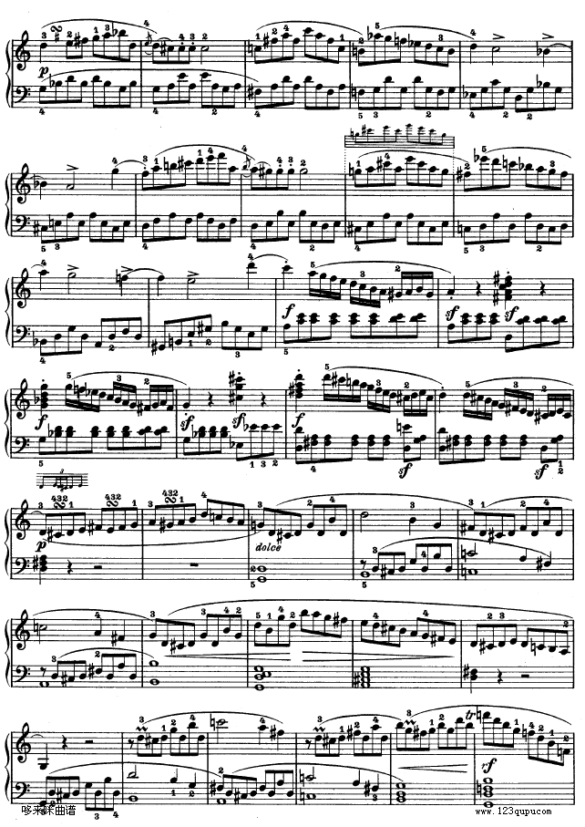 第三钢琴奏鸣曲 -Op.2 No.3-贝多芬钢琴曲谱（图2）
