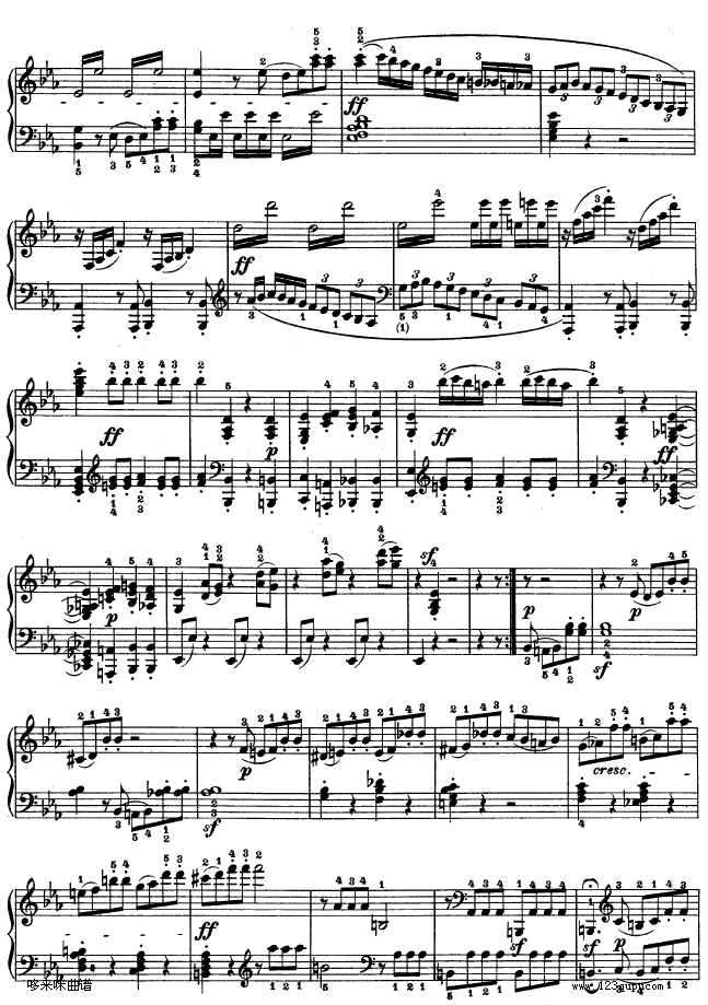 C小调第五钢琴奏鸣曲 - Op. 10—1-贝多芬钢琴曲谱（图12）