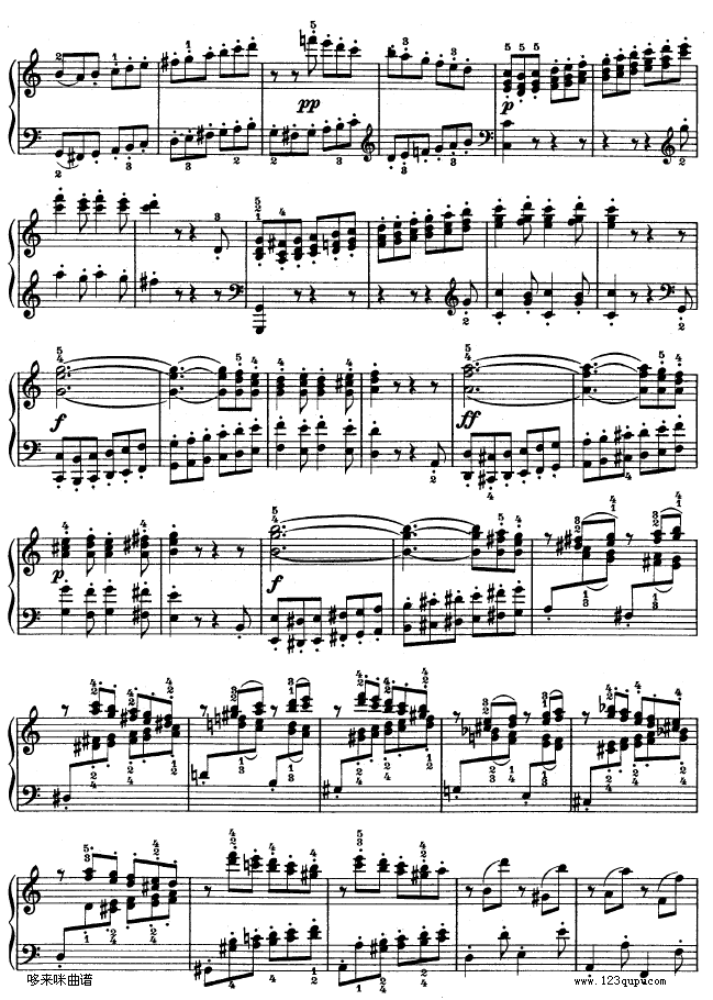 第三钢琴奏鸣曲 -Op.2 No.3-贝多芬钢琴曲谱（图20）