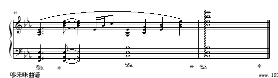 忧郁河上的桥-克莱德曼钢琴曲谱（图5）