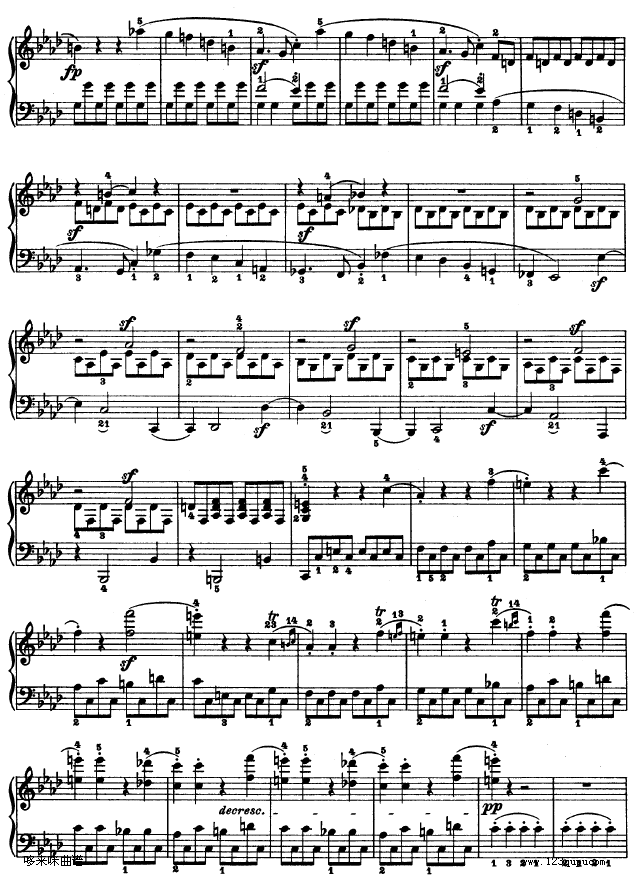 f小调第一钢琴奏鸣曲-贝多芬钢琴曲谱（图3）
