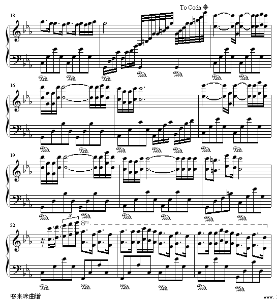 匈牙利奏鸣曲 -(hungarian sonata)-克莱德曼钢琴曲谱（图2）