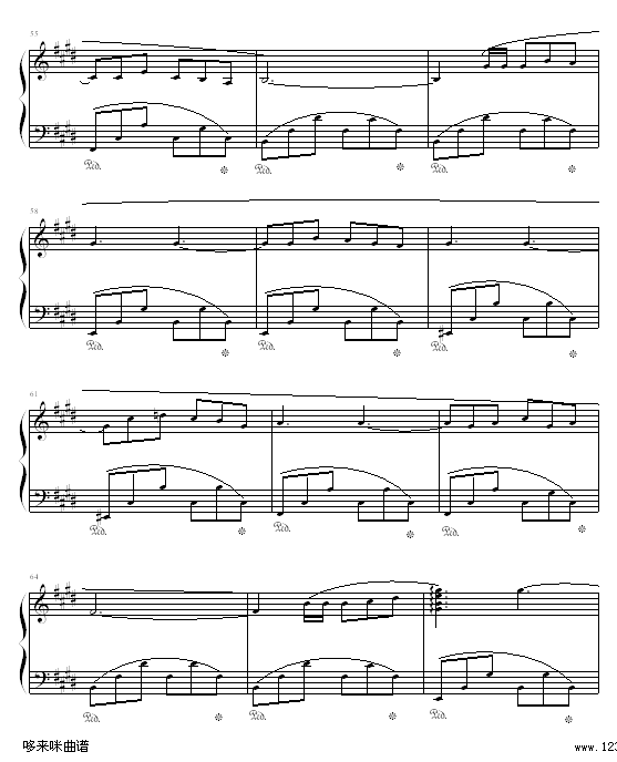理查德钢琴曲杂集-克莱德曼钢琴曲谱（图5）