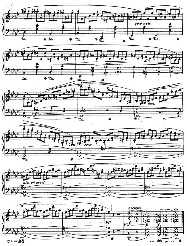 夜曲No.15 - OP.55-1-肖邦钢琴曲谱（图4）