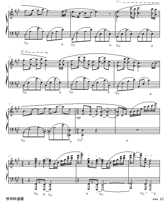 理查德钢琴曲杂集-克莱德曼钢琴曲谱（图8）