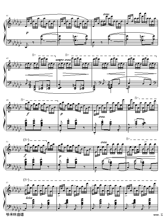 黑键练习曲-肖邦钢琴曲谱（图3）