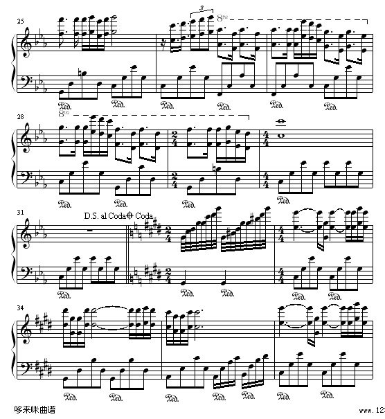 匈牙利奏鸣曲 -(hungarian sonata)-克莱德曼钢琴曲谱（图3）