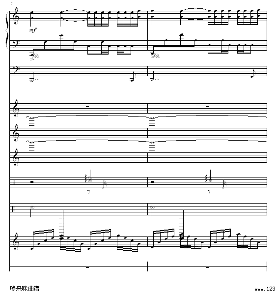 水边的阿狄丽娜 -（乐队总谱版）-克莱德曼钢琴曲谱（图4）