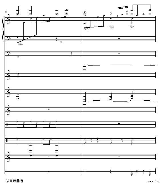 水边的阿狄丽娜 -（乐队总谱版）-克莱德曼钢琴曲谱（图21）