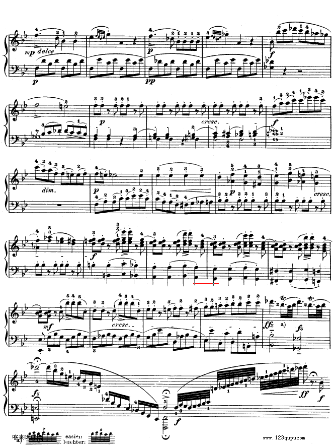 降B大调奏鸣曲 kv333-莫扎特钢琴曲谱（图19）