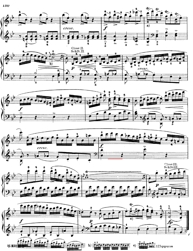 降B大调奏鸣曲 kv333-莫扎特钢琴曲谱（图8）
