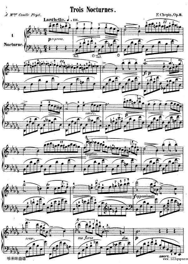夜曲No.1 - Op.9-1-肖邦钢琴曲谱（图1）