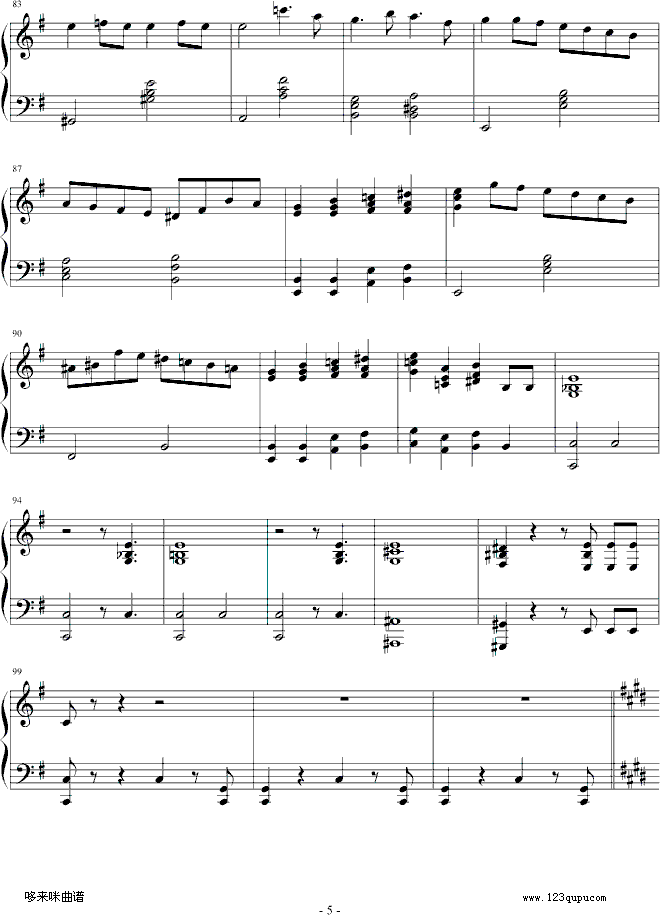 命运-克莱德曼钢琴曲谱（图5）