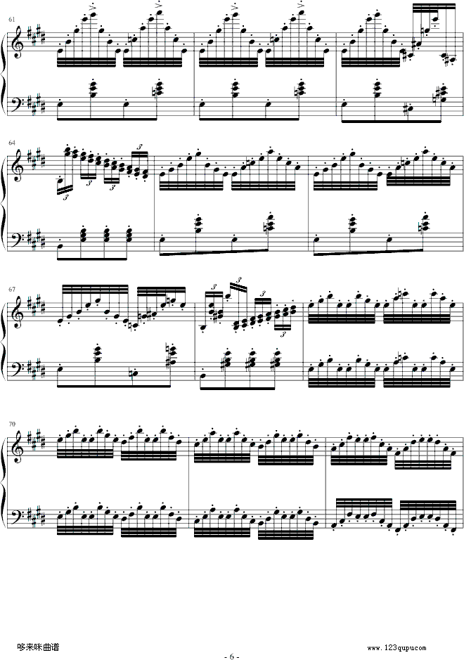 随想曲No.1-帕格尼尼钢琴曲谱（图6）