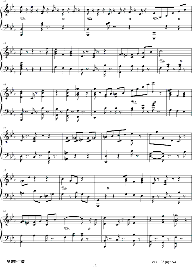 精灵-爵士钢琴-dengguobiao钢琴曲谱（图3）