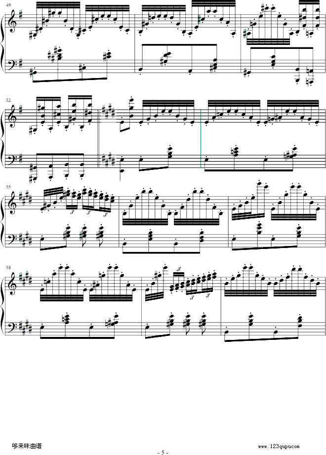 随想曲No.1-帕格尼尼钢琴曲谱（图5）