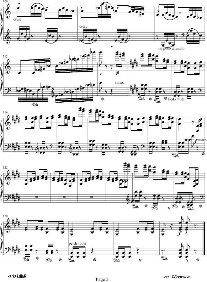 练习曲狩猎-李斯特钢琴曲谱（图5）