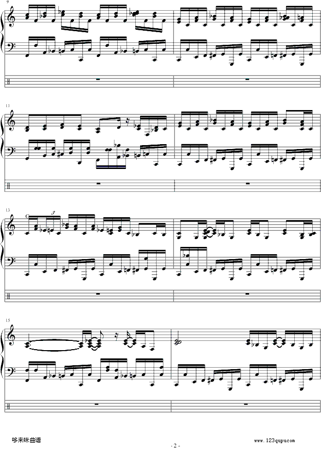 boogie(爵士钢琴)-dengguobiao钢琴曲谱（图2）
