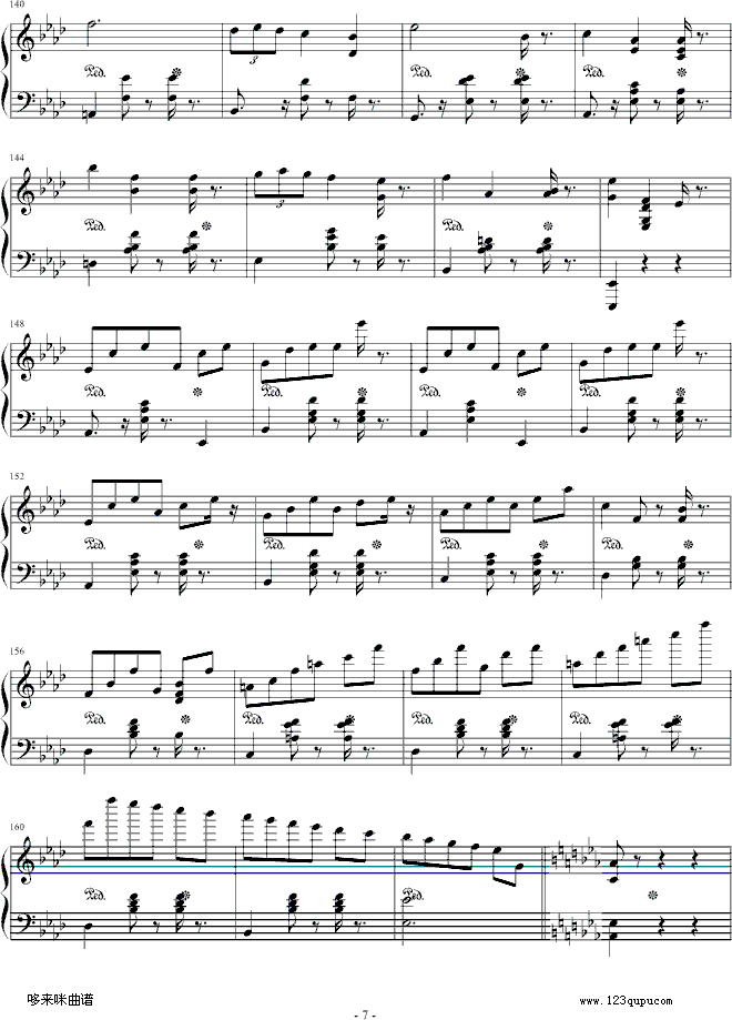 精灵-爵士钢琴-dengguobiao钢琴曲谱（图7）