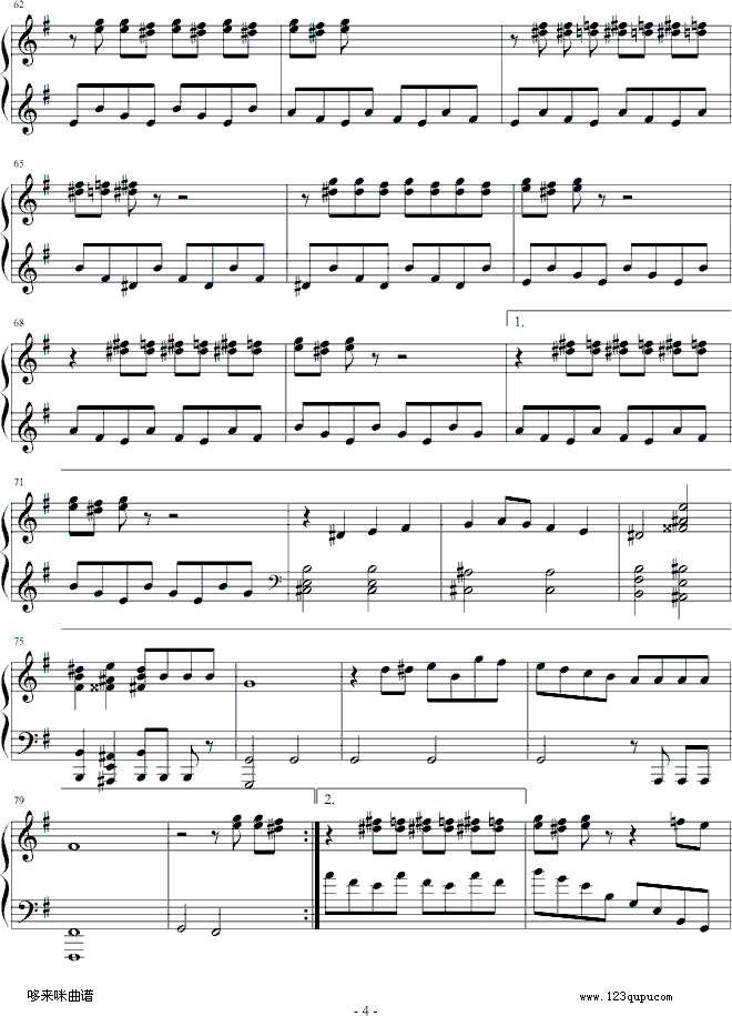 命运-克莱德曼钢琴曲谱（图4）